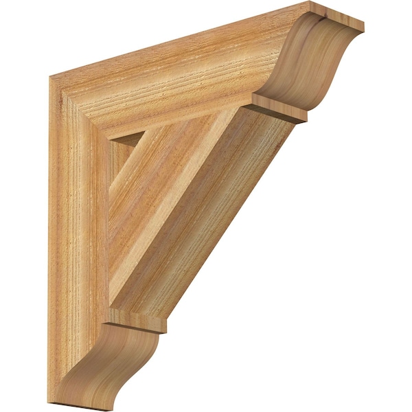 Ekena Millwork Traditional Traditional Rough Sawn Bracket, Western Red Cedar, 6"W x 24"D x 24"H BKT06X24X24TRA01RWR - main